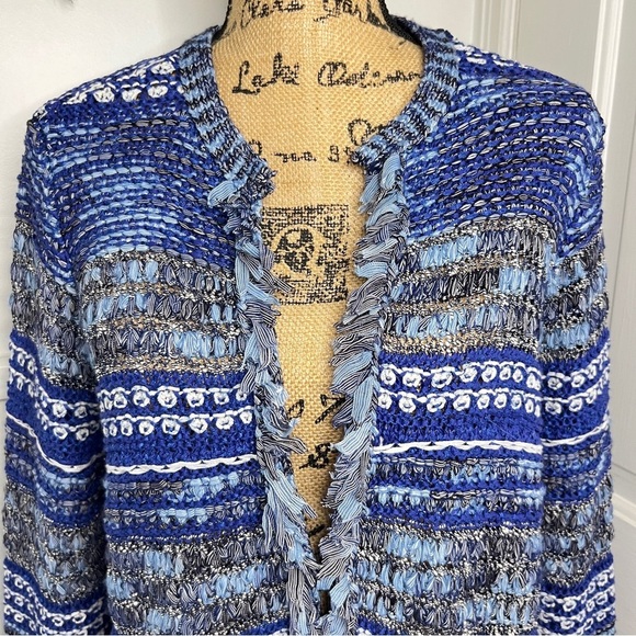 Chico's Structured Fringe Cardigan - Picture 4 of 14